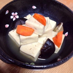 めんつゆで簡単♪高野豆腐と椎茸のさっと煮